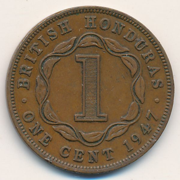 Британский Гондурас, 1 цент (1947 г.)