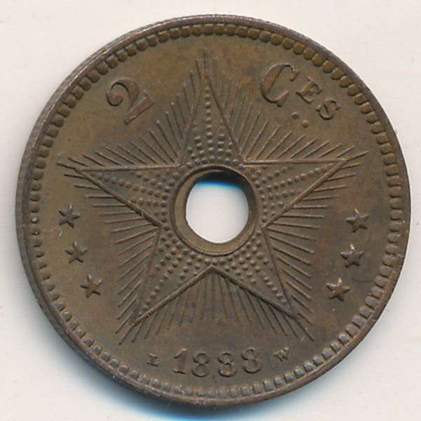 Свободный штат Конго, 2 сентима (1888 г.)