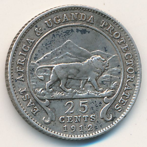 Восточная Африка, 25 центов (1912 г.)