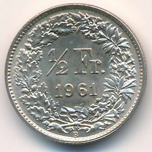 Швейцария, 1/2 франка (1961 г.)