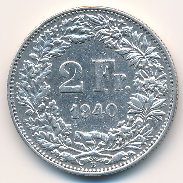 Швейцария, 2 франка (1940 г.)