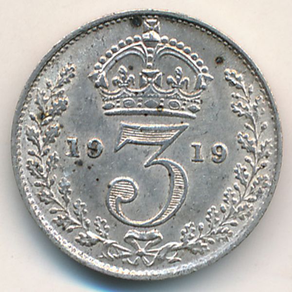 Великобритания, 3 пенса (1919 г.)