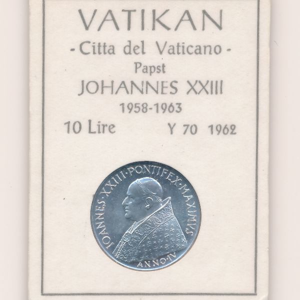 Ватикан, 10 лир (1962 г.)