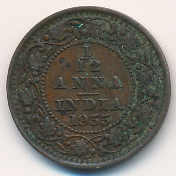 Британская Индия, 1/12 анны (1935 г.)