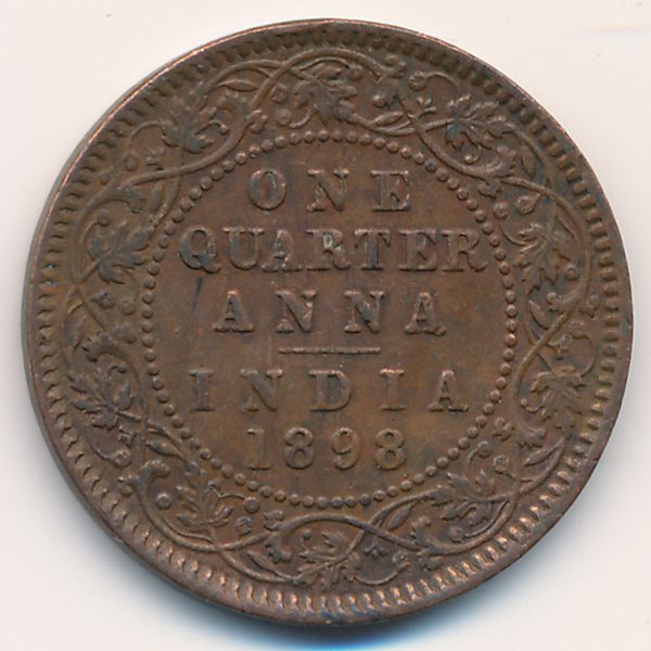 Британская Индия, 1/4 анны (1898 г.)