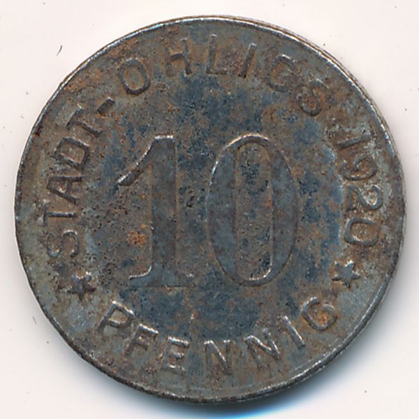 Охлигс., 10 пфеннигов (1920 г.)