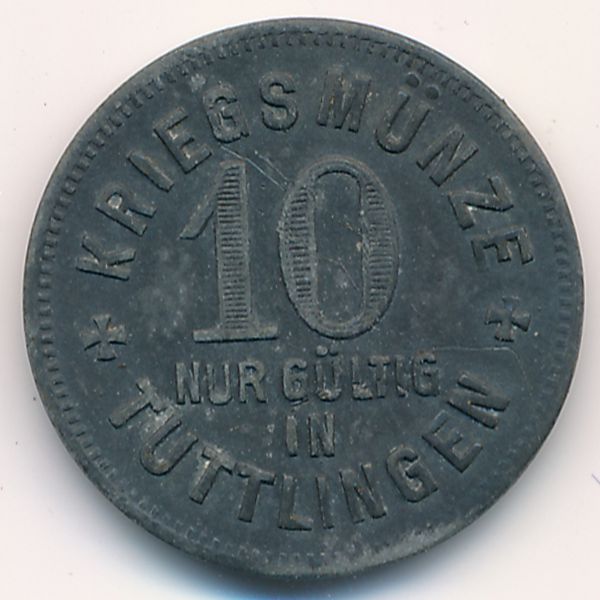 Тутлинген., 10 пфеннигов (1917 г.)