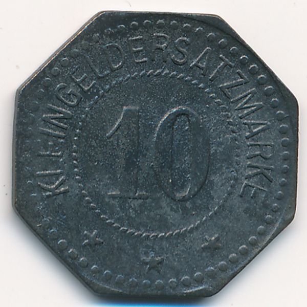 Ошерслебен., 10 пфеннигов (1917 г.)
