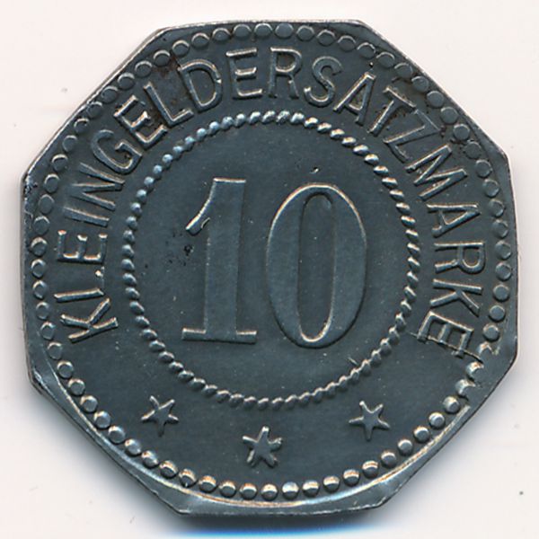 Ошерслебен., 10 пфеннигов (1917 г.)