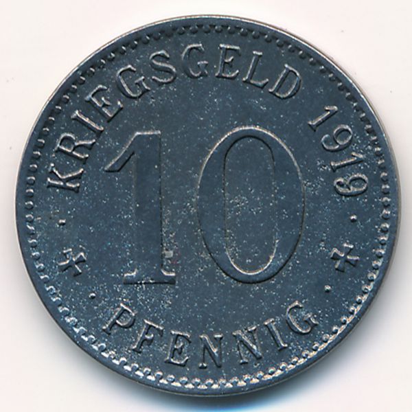 Тройхтлинген., 10 пфеннигов (1919 г.)