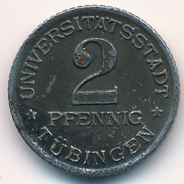 Тюбинген., 2 пфеннига (1920 г.)