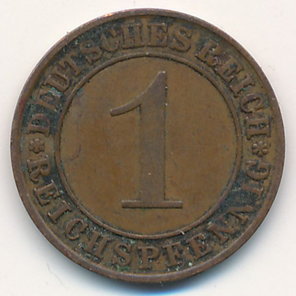 Веймарская республика, 1 рейхспфенниг (1928 г.)