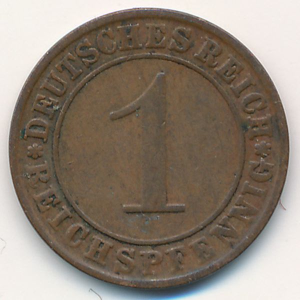 Веймарская республика, 1 рейхспфенниг (1929 г.)
