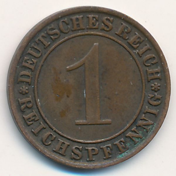 Веймарская республика, 1 рейхспфенниг (1930 г.)