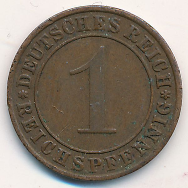 Веймарская республика, 1 рейхспфенниг (1930 г.)