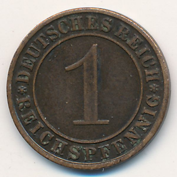 Веймарская республика, 1 рейхспфенниг (1930 г.)