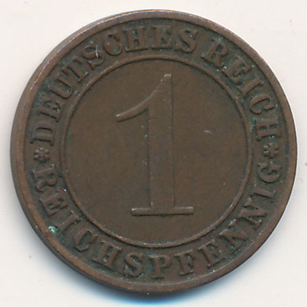 Веймарская республика, 1 рейхспфенниг (1930 г.)