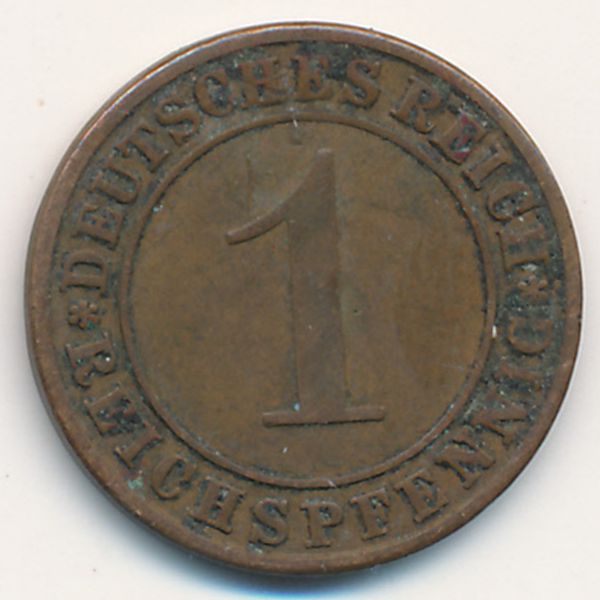 Веймарская республика, 1 рейхспфенниг (1930 г.)