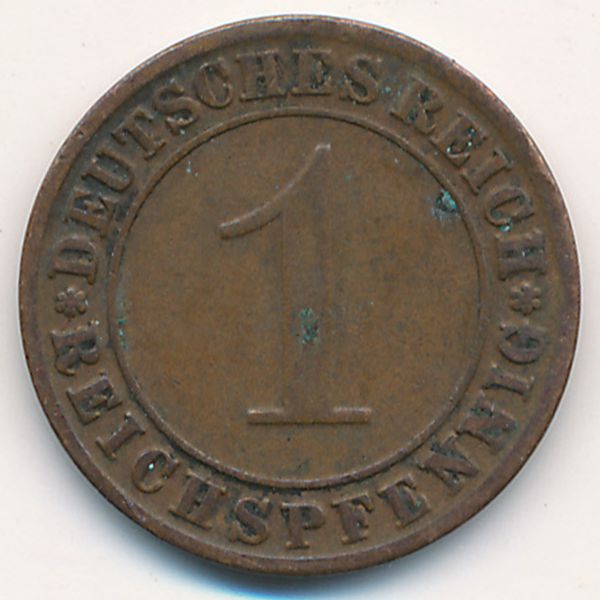 Веймарская республика, 1 рейхспфенниг (1930 г.)