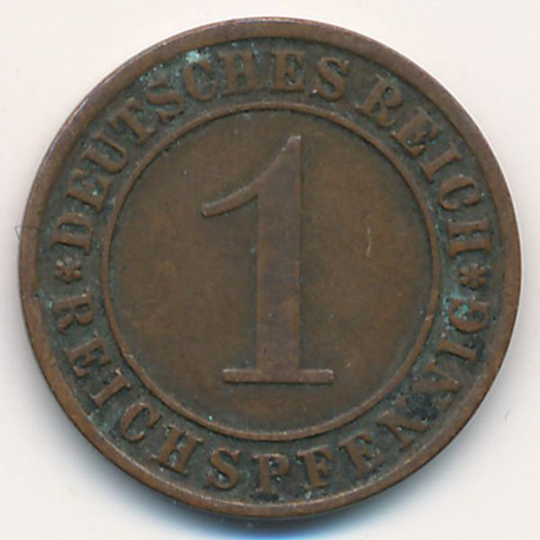 Веймарская республика, 1 рейхспфенниг (1931 г.)