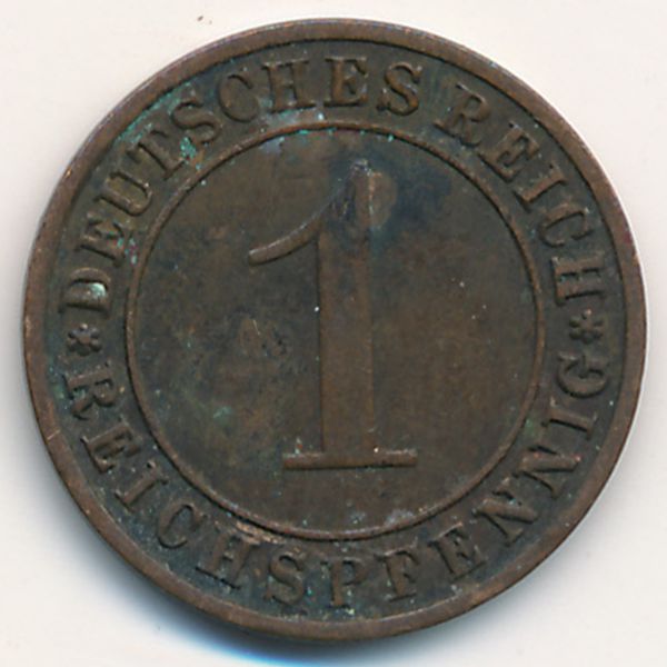 Веймарская республика, 1 рейхспфенниг (1931 г.)