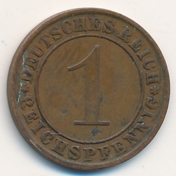 Веймарская республика, 1 рейхспфенниг (1932 г.)