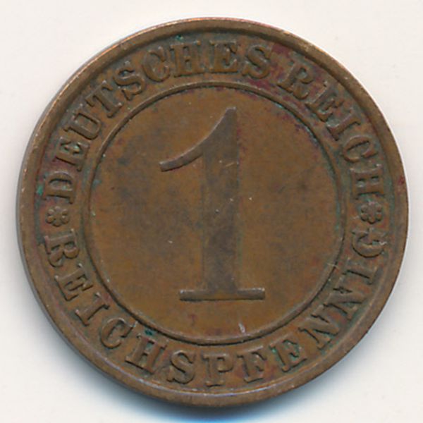 Веймарская республика, 1 рейхспфенниг (1932 г.)