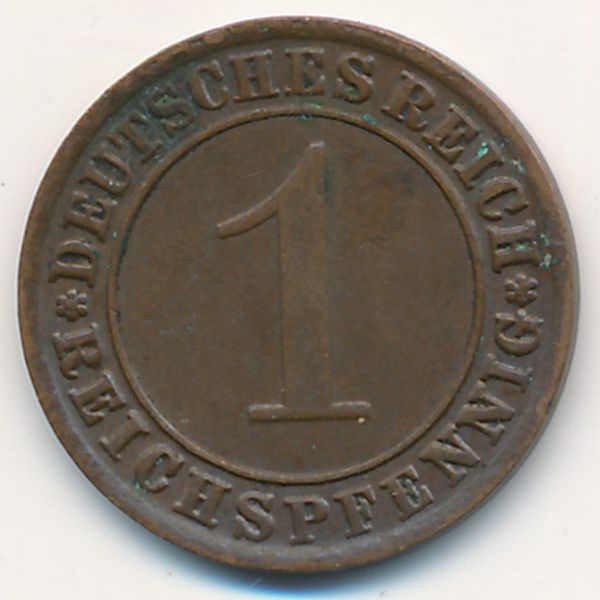 Веймарская республика, 1 рейхспфенниг (1933 г.)
