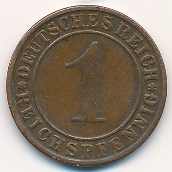 Веймарская республика, 1 рейхспфенниг (1934 г.)
