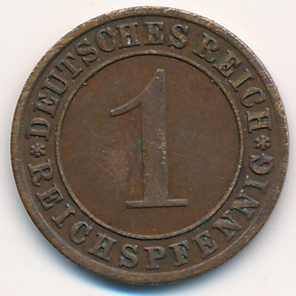 Веймарская республика, 1 рейхспфенниг (1934 г.)