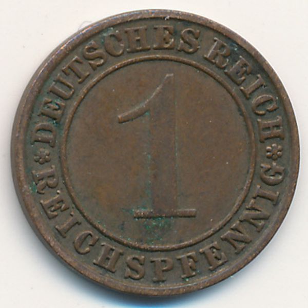 Веймарская республика, 1 рейхспфенниг (1935 г.)