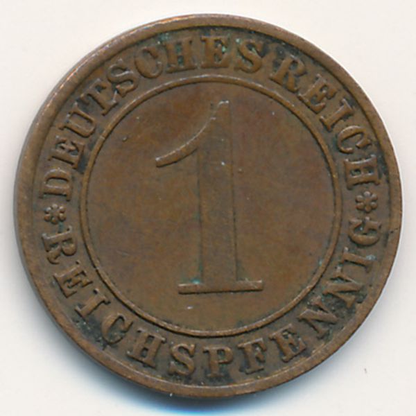 Веймарская республика, 1 рейхспфенниг (1935 г.)