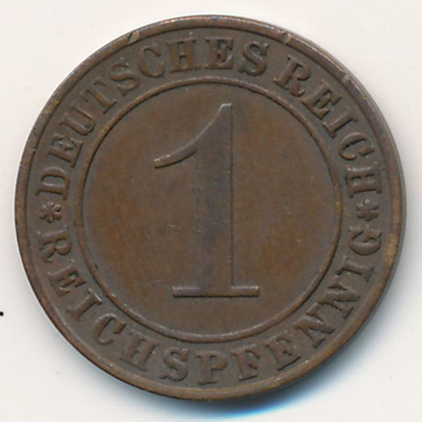 Веймарская республика, 1 рейхспфенниг (1935 г.)