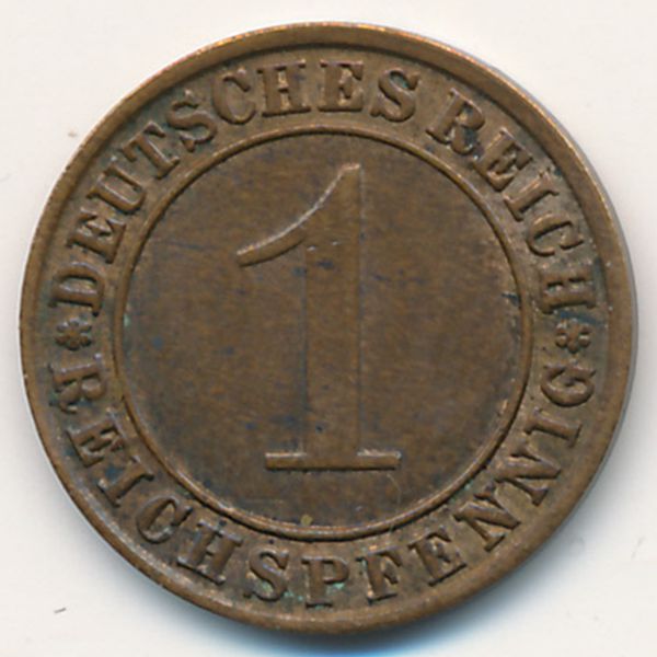 Веймарская республика, 1 рейхспфенниг (1935 г.)