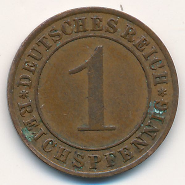 Веймарская республика, 1 рейхспфенниг (1935 г.)