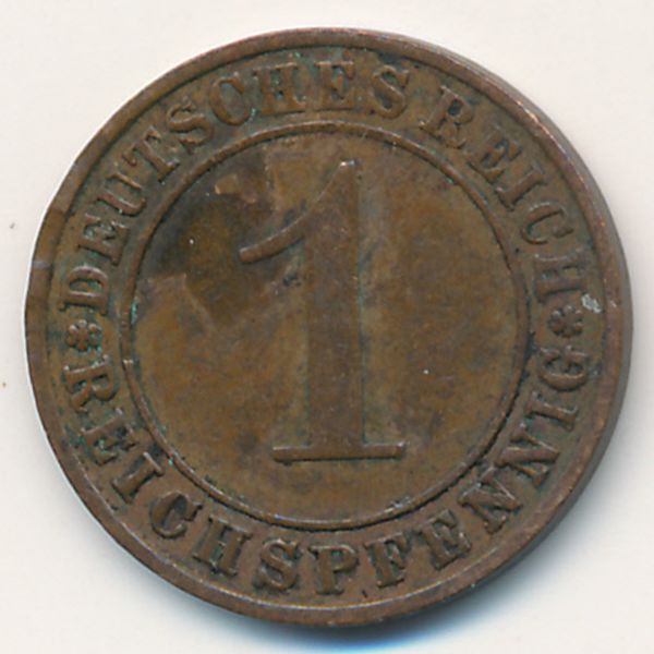 Веймарская республика, 1 рейхспфенниг (1935 г.)