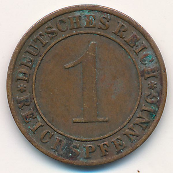 Веймарская республика, 1 рейхспфенниг (1936 г.)