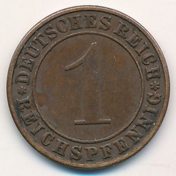 Веймарская республика, 1 рейхспфенниг (1936 г.)