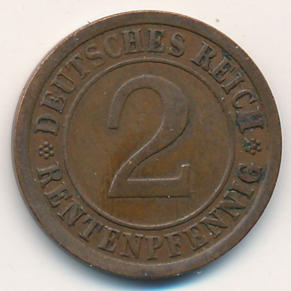 Веймарская республика, 2 рентенпфеннига (1924 г.)