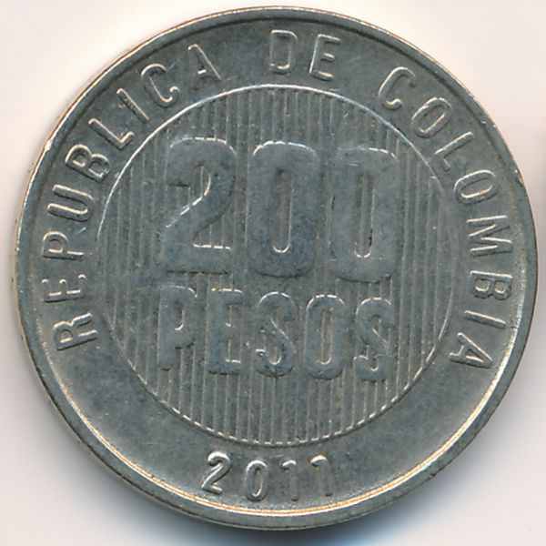 Колумбия, 200 песо (2011 г.)