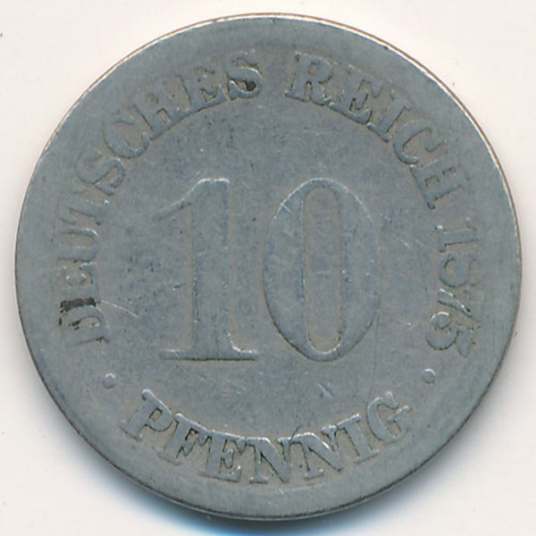 Германия, 10 пфеннигов (1875 г.)