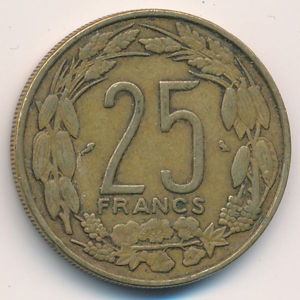 Экваториальные Африканские Штаты, 25 франков (1972 г.)