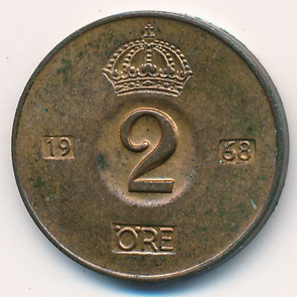 Швеция, 2 эре (1968 г.)