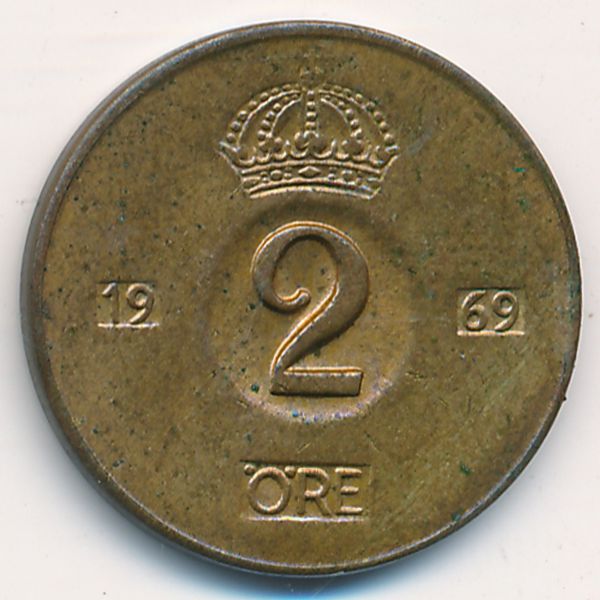 Швеция, 2 эре (1969 г.)
