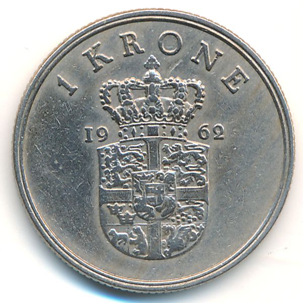 Дания, 1 крона (1962 г.)