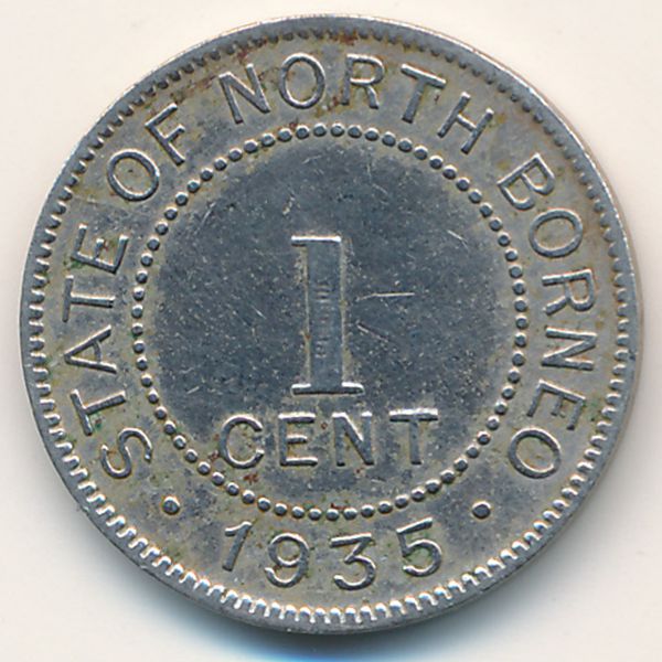 Северное Борнео, 1 цент (1935 г.)