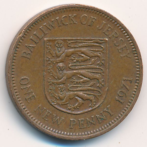 Джерси, 1 новый пенни (1971 г.)