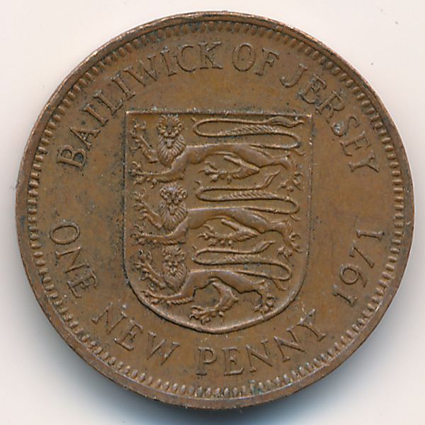 Джерси, 1 новый пенни (1971 г.)