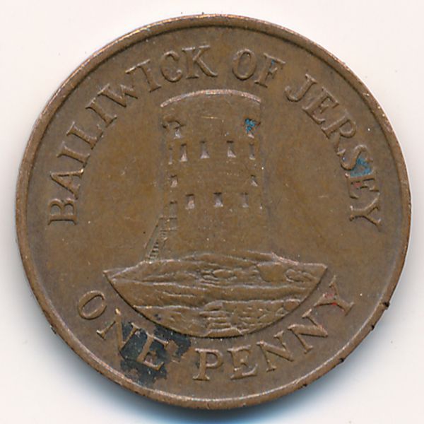 Джерси, 1 пенни (1985 г.)