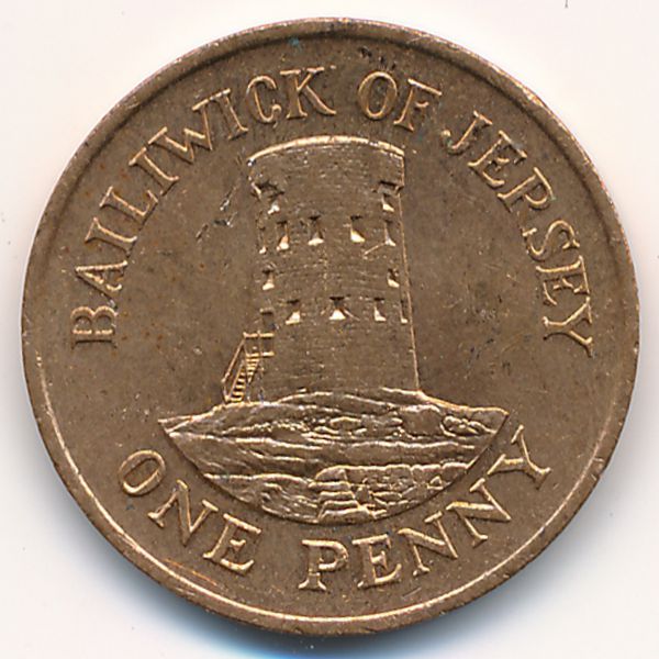 Джерси, 1 пенни (1987 г.)
